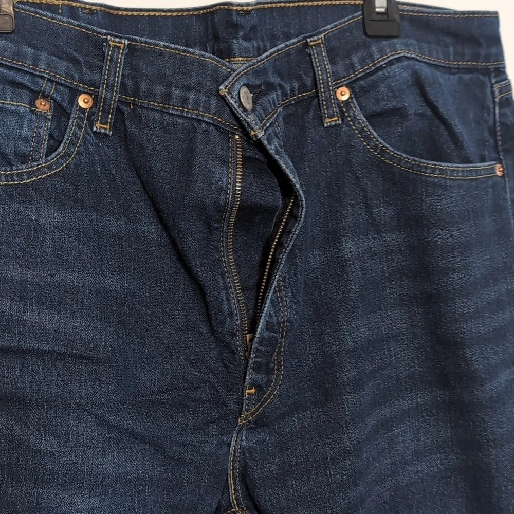 Levi's 505 Regular Fit Dark Wash Blue Jeans
